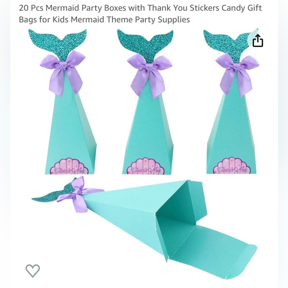 Mermaid tail party treat boxes